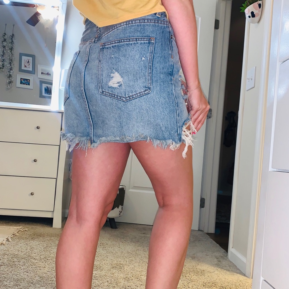 Free People Denim Skirt Size 26 - Picture 4 of 5